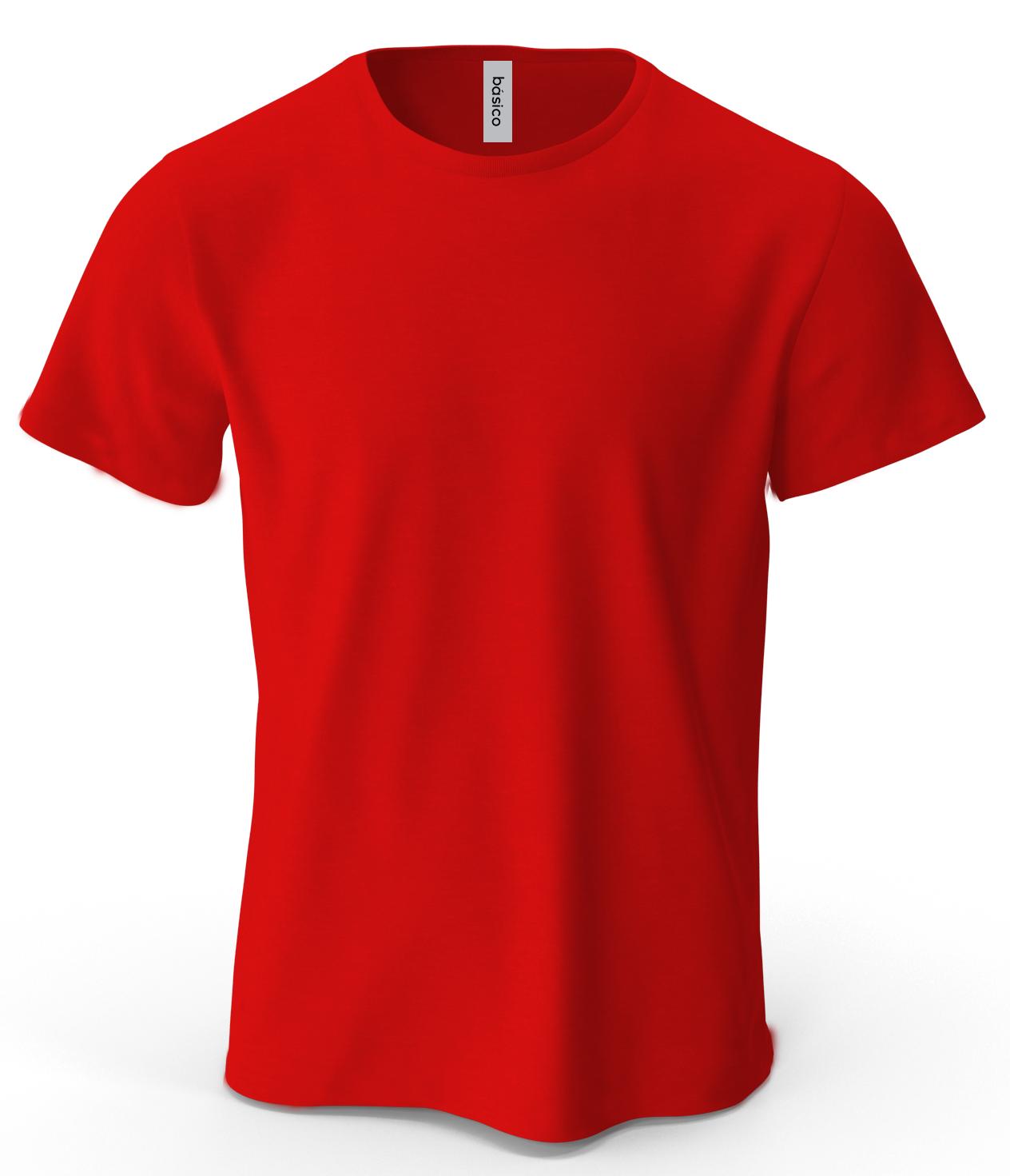 Red Plain Classic Breathable Soft 100% Cotton Unisex Crew Neck Casual T shirts (6 Pack) Basico Apparel